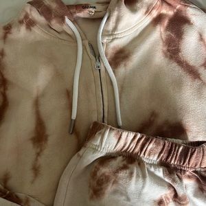 Garage tie dye hoodie and sweatpants set